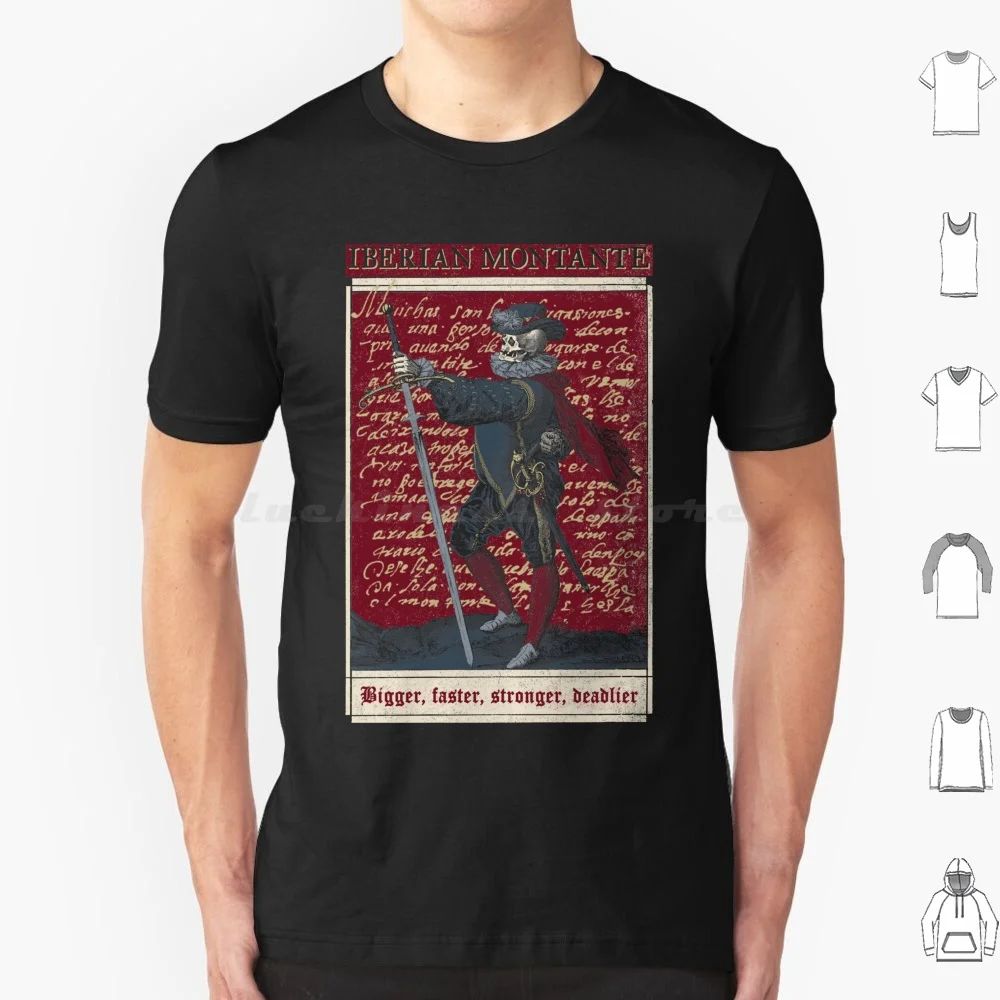 Iberian Red Stud T Shirt Big Size 100% Cotton Hema Upright Sword Recorded Engraving Godinho