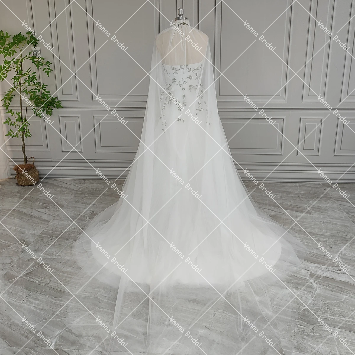 Vestido de novia de flores 3D de hadas con capa desmontable fotos reales personalizado princesa cariño sin tirantes Puff vestido de fiesta nupcial