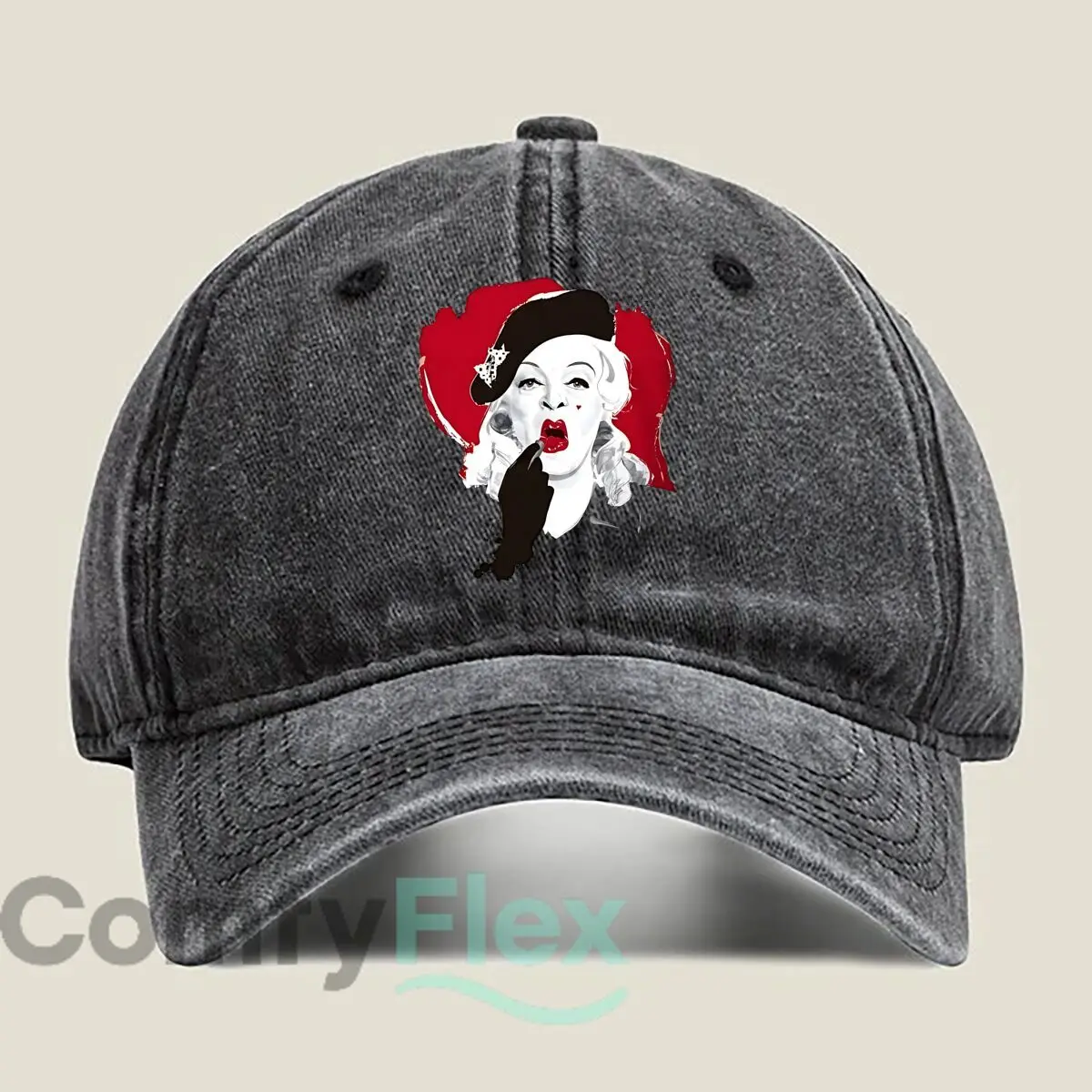Golden Bird - like Shape Unisex Adjustable Adult Washed Baseball Cap Casual Hat