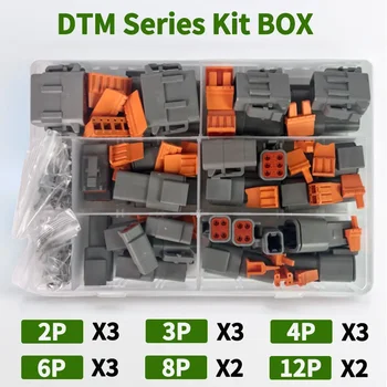 1/5/10 boxes Deutsch DTM connector kit DTM06-2/3/4/6/8/12S DTM04-2/3/4/6/8/P automotive pins wire connector with sealed plug