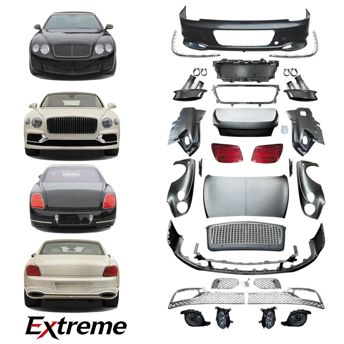 Wholesale Car Accessories Bumpers Body Kit Use for Bentley Flying Spur 2005-2012 Upgrade to 2020 Model.