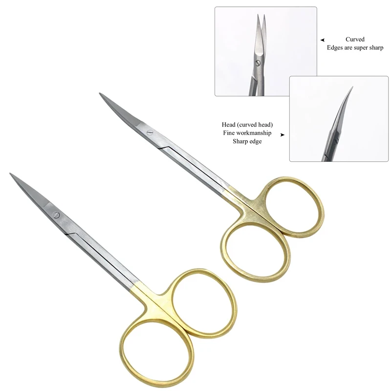 Dental Surgical Scissors Stainless Steel Straight tip/curved tip Dental Surgical Scissors  Straight Dental Material Tool