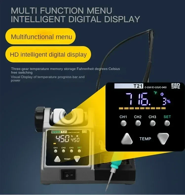 

Обновленная электрическая паяльная станция с постоянной температурой, обслуживание мобильного телефона, электрический паяльник высокой мощности 120 Вт