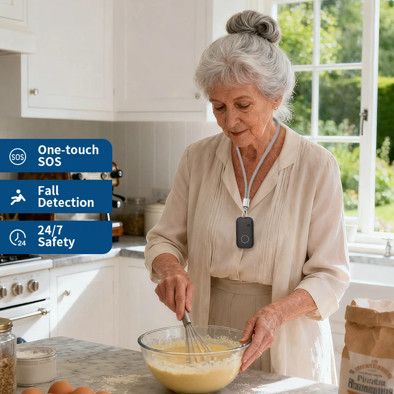 Dementia Patient Gps tracker Bracelet for Seniors Elderly Safety Device Sos Emergency Fall Detection Realtime Location Pendant