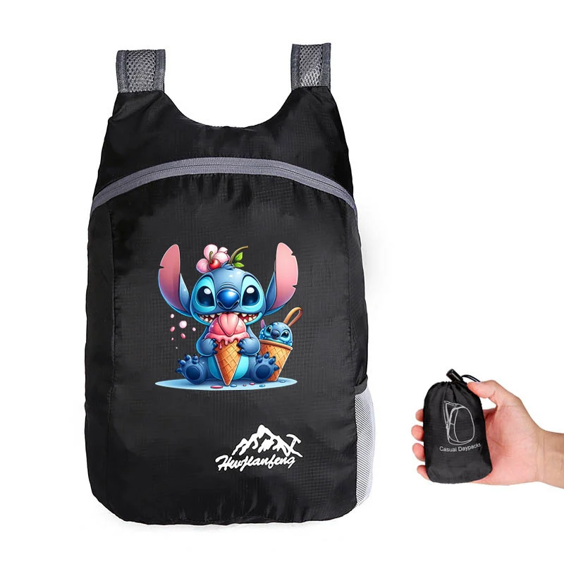 2024 Disney Lilo &Stitch Unisex Backpack New Popular Outdoor Mountaineering Sports Backpack Leisure Travel Camping Folding Bag