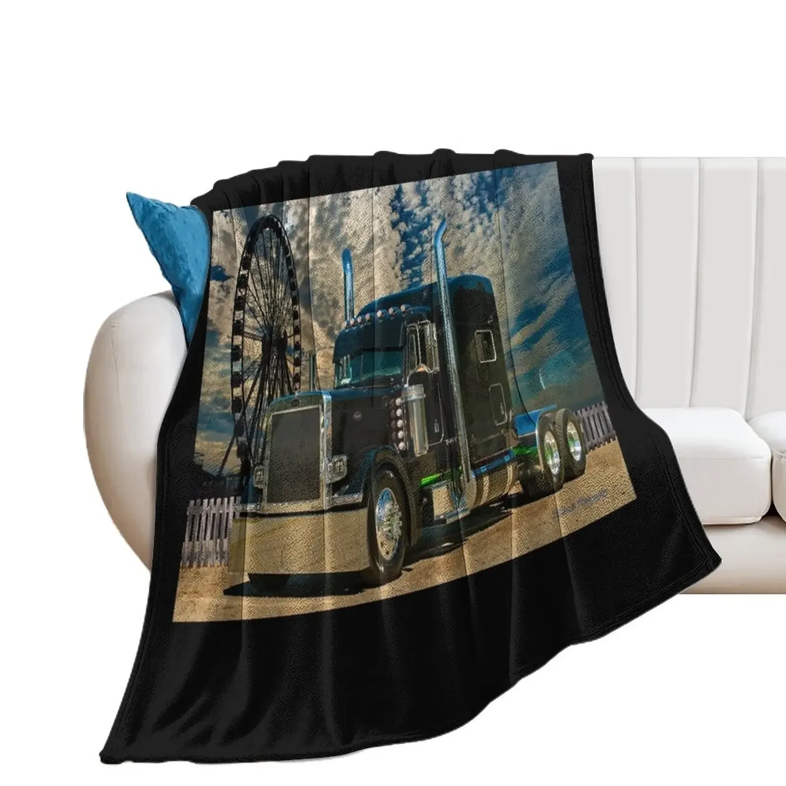 

Black Peterbilt Throw Blanket Luxury St warm winter halloween Blankets