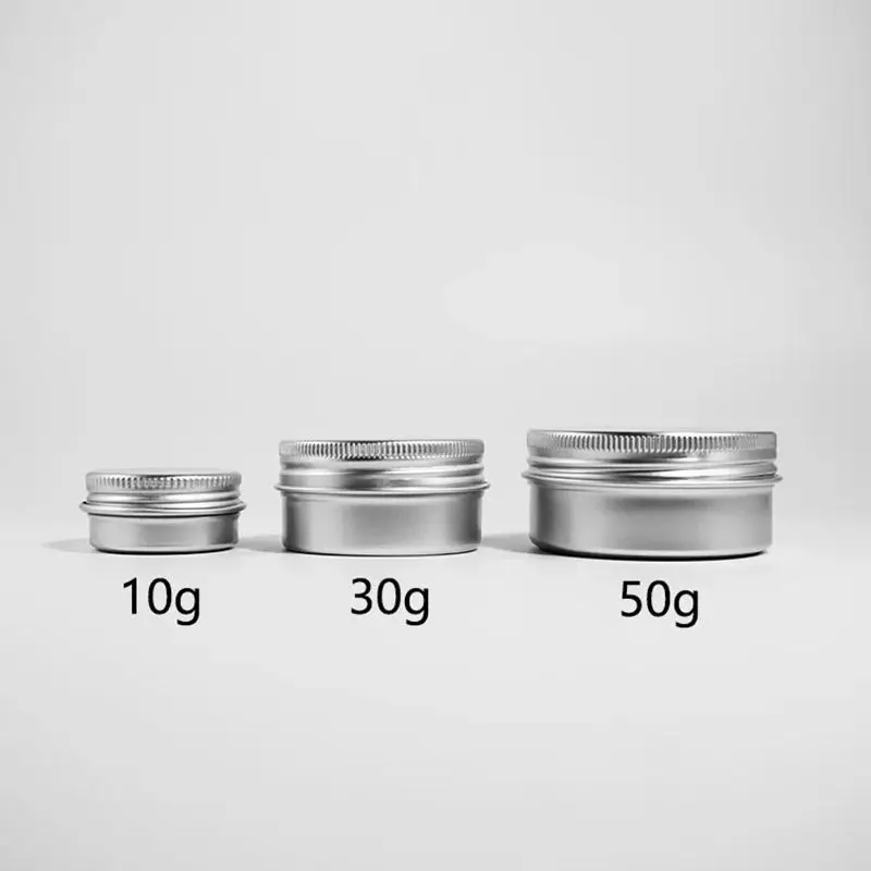 Aluminum Jars 5g 10g 15g 30g 50g Nail Art Cosmetic Cream Make Up Pot Lip Jar Case Container Jar Packaging With Cover Container