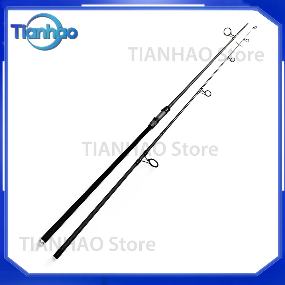 New 1K Carbon Fiber Carp Rod for 12 ft 2 Sections Carp Fishing Rod with Fuji Golden Reel Seat and Sea Guide Ring