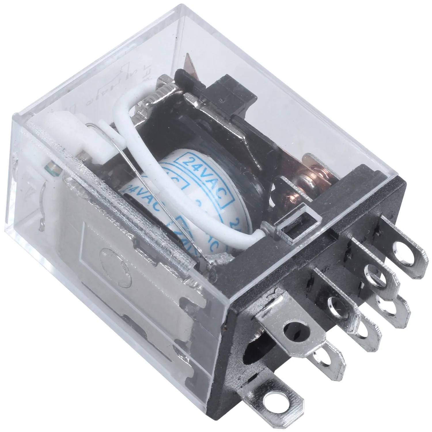 JQX-13F LY2 AC 24V Coil 8-Pin DPDT Red LED Electromagnetic RelayJAS