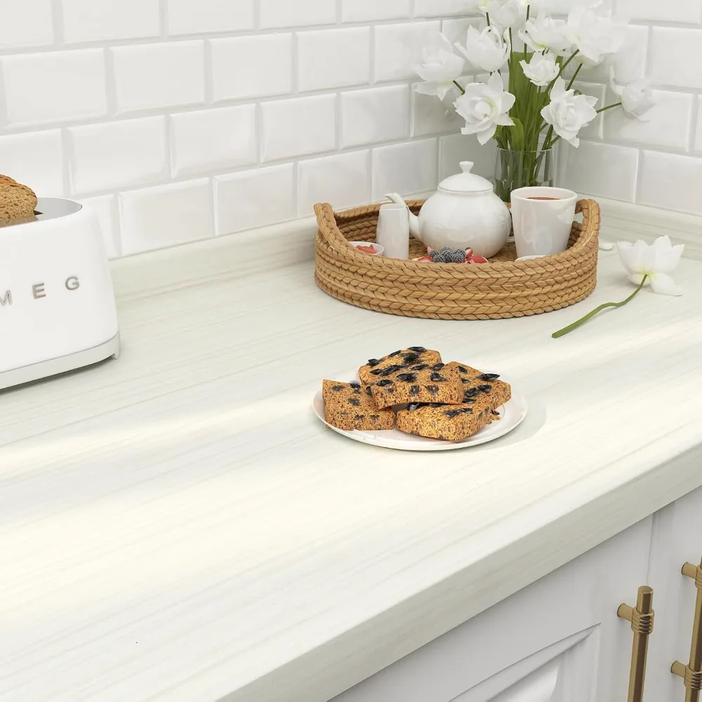 ورق اتصال من الحبوب الخشبية الخفيفة مقاوم للماء وقشر ولصق للمنزل والمطبخ مقاس 36 × 160 بوصة