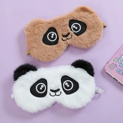 Cute Cartoon Plush Panda Sleeping Eye Mask Night Dream Eye Patches Soft Lightproof Sleep Eye Covers for Girls Boys to Sleep Well