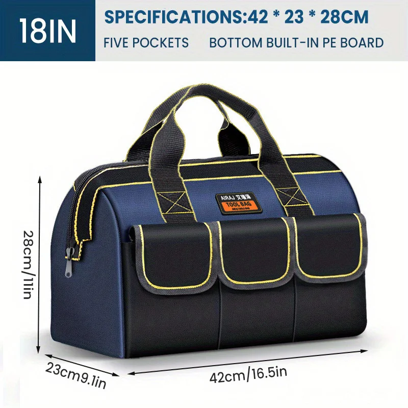 AIRAJ Multifunctional Tool Bag Oxford Cloth Electrical Bag Waterproof and Wear-Resistant Large Capacity Storage Bag