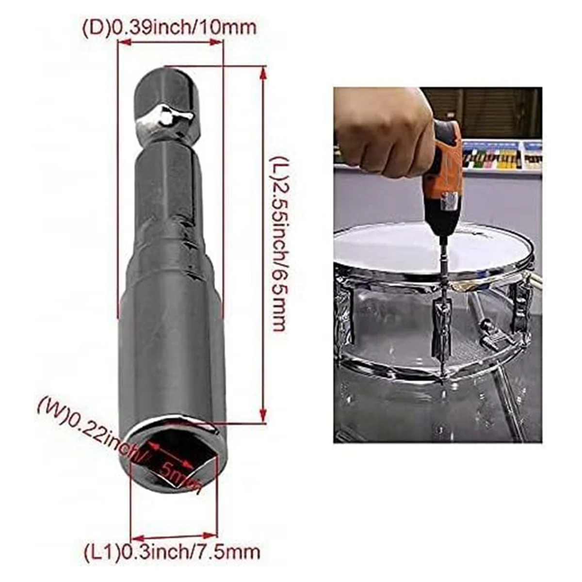 Z-Shaped T-Shaped Metal Drum Key Quick Drum Lock High-Speed Rotating Speed Detachable Instrument Accessories