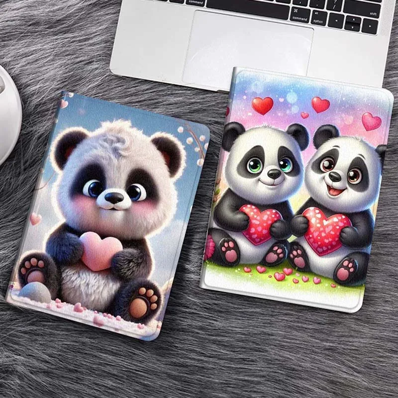 Panda Cartoon Love Heart For Huawei MediaPad T5 T10s M6 M5Lite SE Honor Tab 5 6 7 V7 V8 X8a X9a Pro Soft Tablet Case Gift