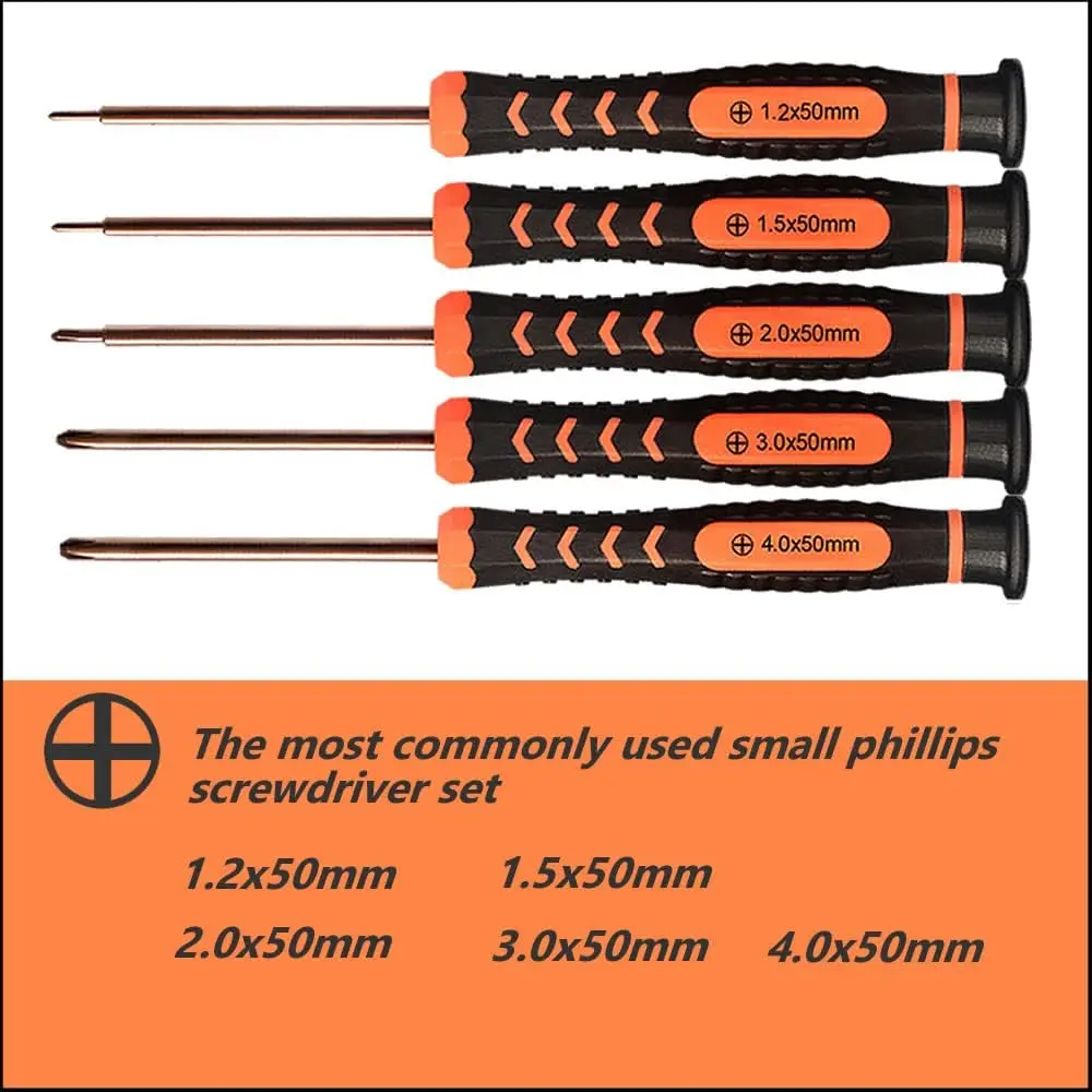 Screwdriver Set,TECKMAN 5 Piece Repair Tools Kit for Steam Deck with 1.2mm,1.5mm,2.0mm,3.0mm,4.0mm The Most Commonly Used Phillips Screwdrivers