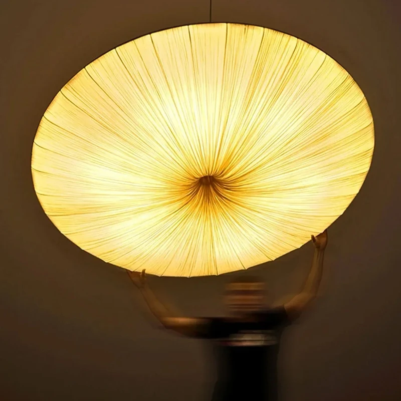 Japanese Wabi Sabi fabric pendant light Living Room B&B Bedroom  nordic  pendant light farmhouse pendant light