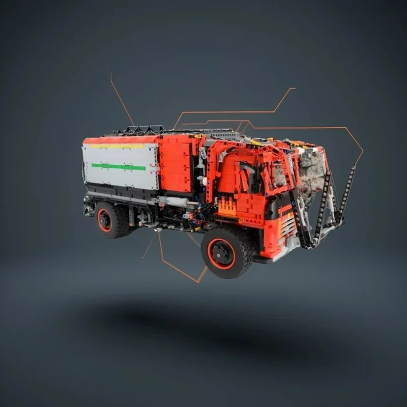 4041pcs MOC C Model Front Loading Garbage Truck Technical Model Building Blocks Toys Construction Christmas Gift DIY Idea Kids