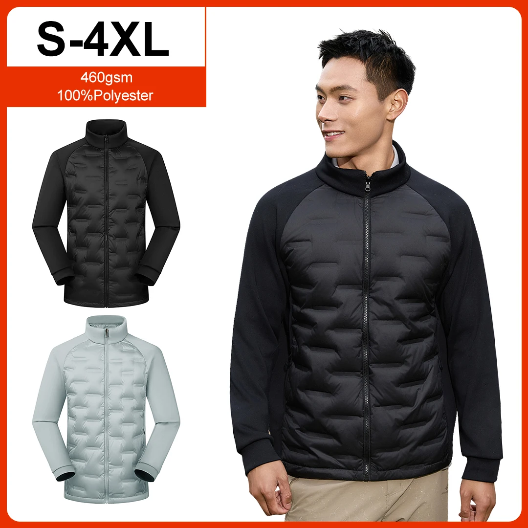 Men's Winter Outdoor Windproof Warm Down Jacket Thickened 460gsm 90% White Duck Down Coats Lightweight Stand collar Clothing