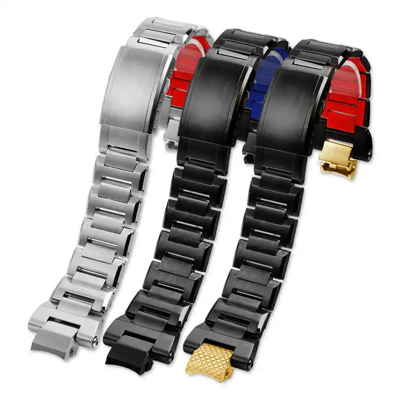 Quick release stainless steel strap For Casio G-SHOCK series MTG-B3000 modified bracelet waterproof silicone bottom watch band