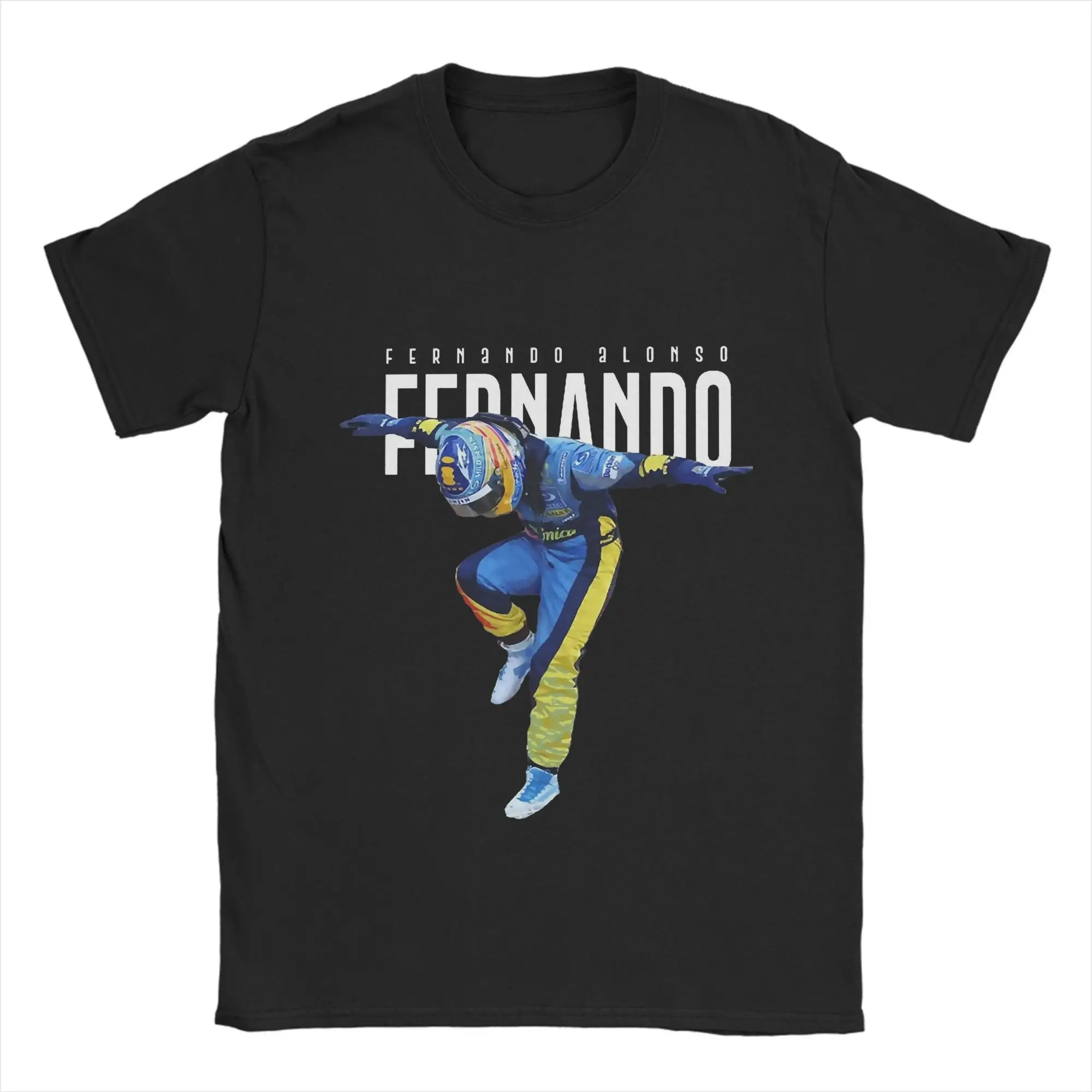 Camiseta de Fernando Alonso, camisetas de algodón para baile en la playa para hombre, camiseta con logotipo personalizado a la moda, ropa Vintage de manga corta