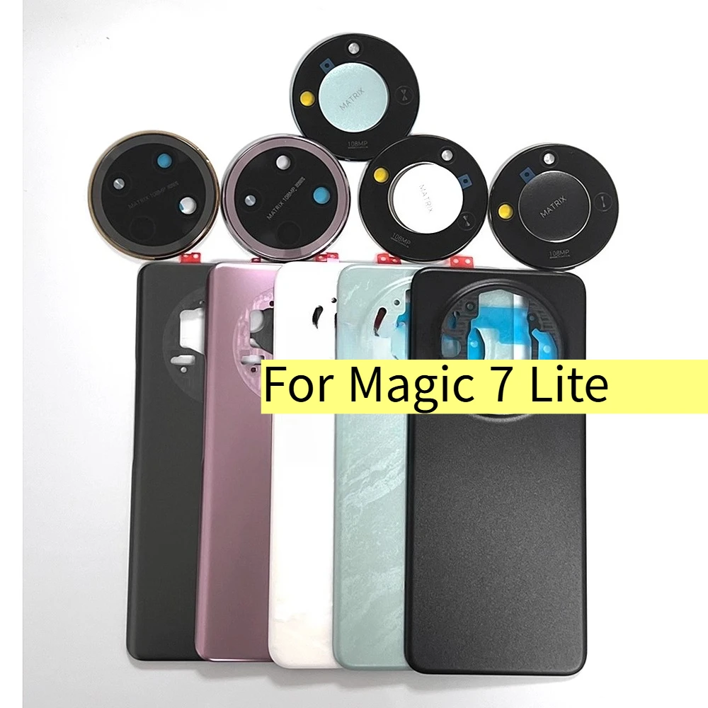 For Magic 7 Lite BRP-NX1 Battery Back Cover Panel Rear Door Housing Case With Adhesive Replace +Camera Lens