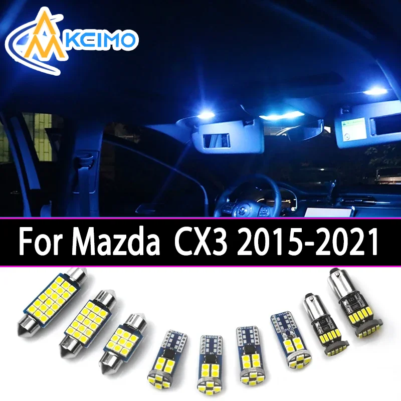 

Kcimo LED For Mazda CX3 2015-2021 Premium Bright LED Interior Dome Map Trunk Light Kit Car Led Lamps Canbus Car LED