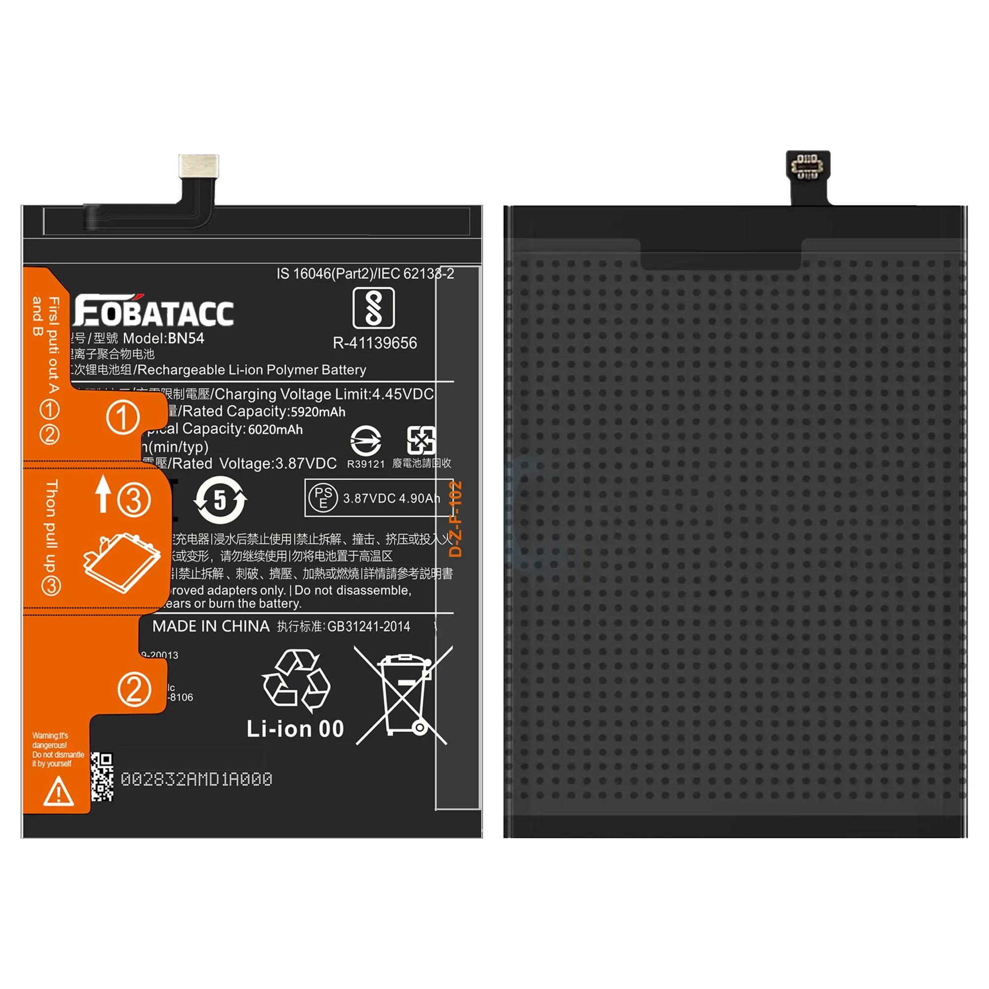 2025 Years 6020mAh BN54 Original Battery For Xiaomi Redmi Note 9 Note9 5G / Redmi 10X 4G Version / Redmi 9 Mobile Phone Battery