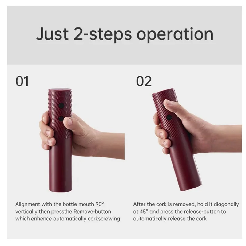 赤ワインワイヤレス電動ボトルオープナーコークスクリュー電動ワインオープナー真空ワインストッパーデカンタ Forbar Kitchen-A77G