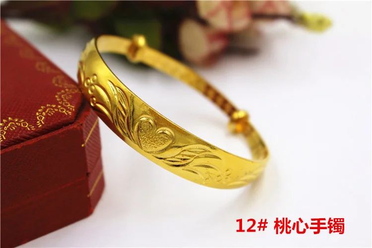 Vietnam Sand Gold Bracelet Simple Atmosphere European Currency Gold Jewelry Gift Fashion Imitation Gold Bracelet Jewelry