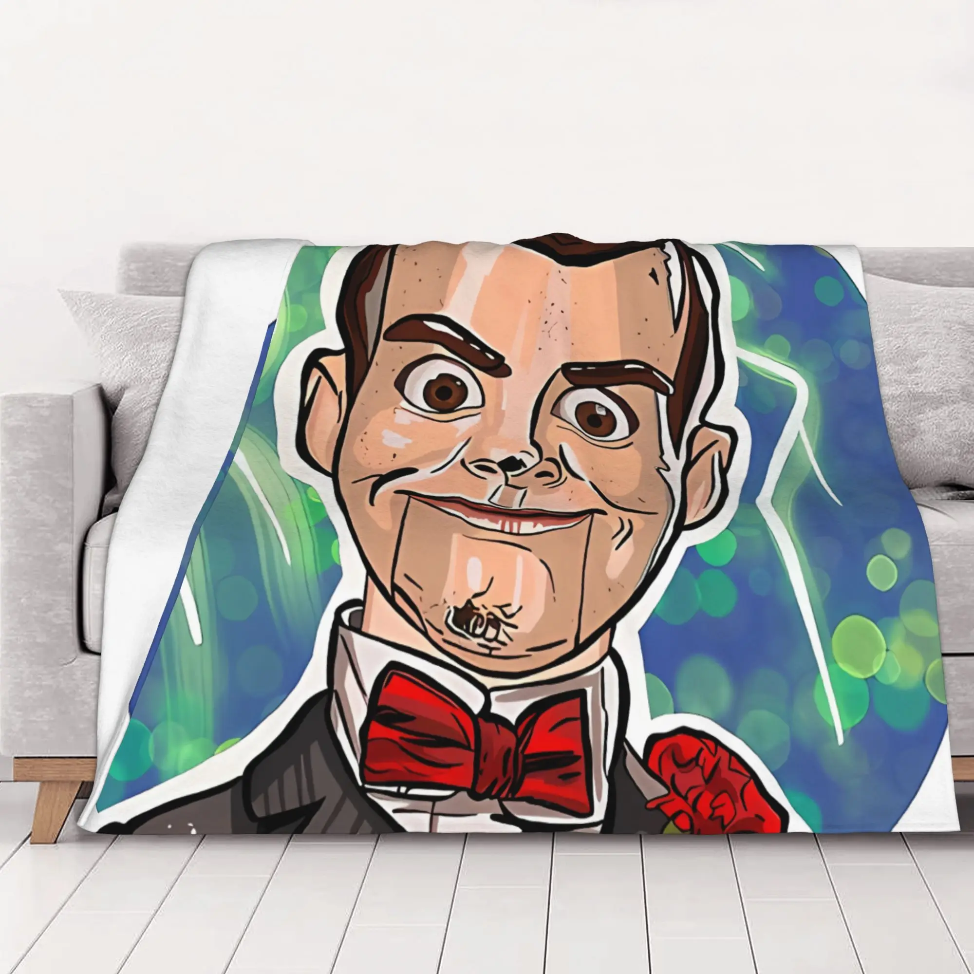 1PC home Cutecore Goosebumps Slappy Dummy  Goosebumps Blanket Super Cosy Plush Home Living Room Sofa halloween
