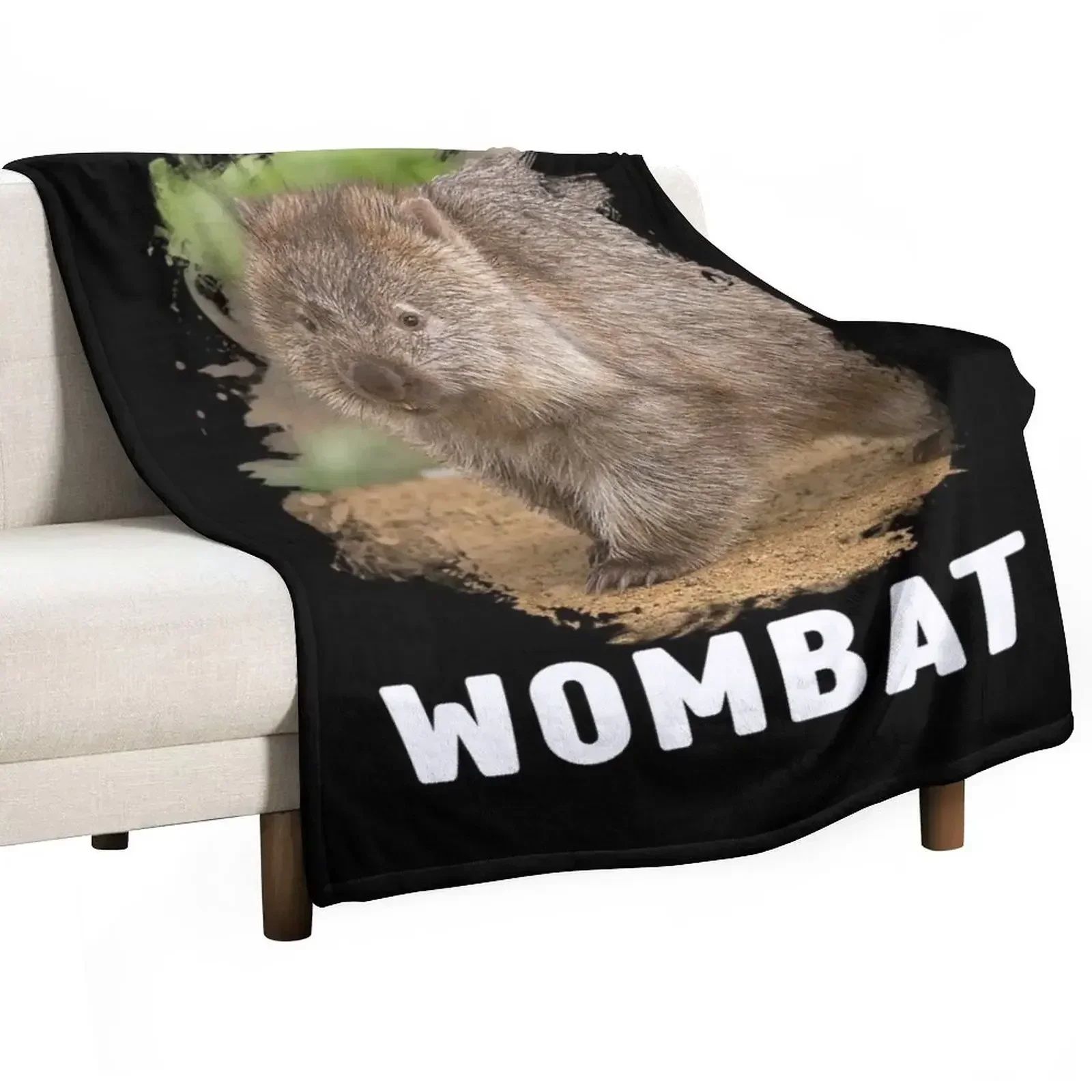 Australian Wombat Cute Wombat Baby Wombat Throw Blanket Summer Personalized Gift Flannel Thermal Summer Beddings Bed Blankets