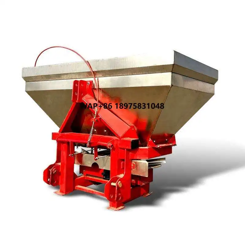 Factory Price Agricultural Machinery 800kg-1500kg Double Disc Stainless Steel Farm Fertilizer Sand and Salt Spreader Accessories