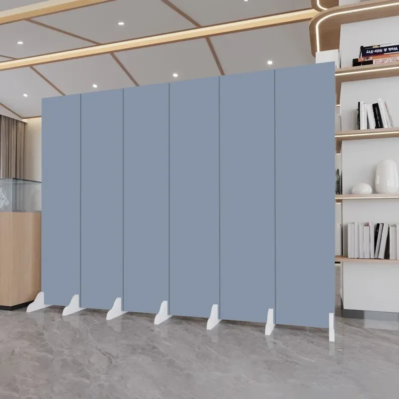 Custom Solid Color Mobile Sliding Screen Partition for Living Room Entrance Office Restaurant Hotel Modern Room Divider