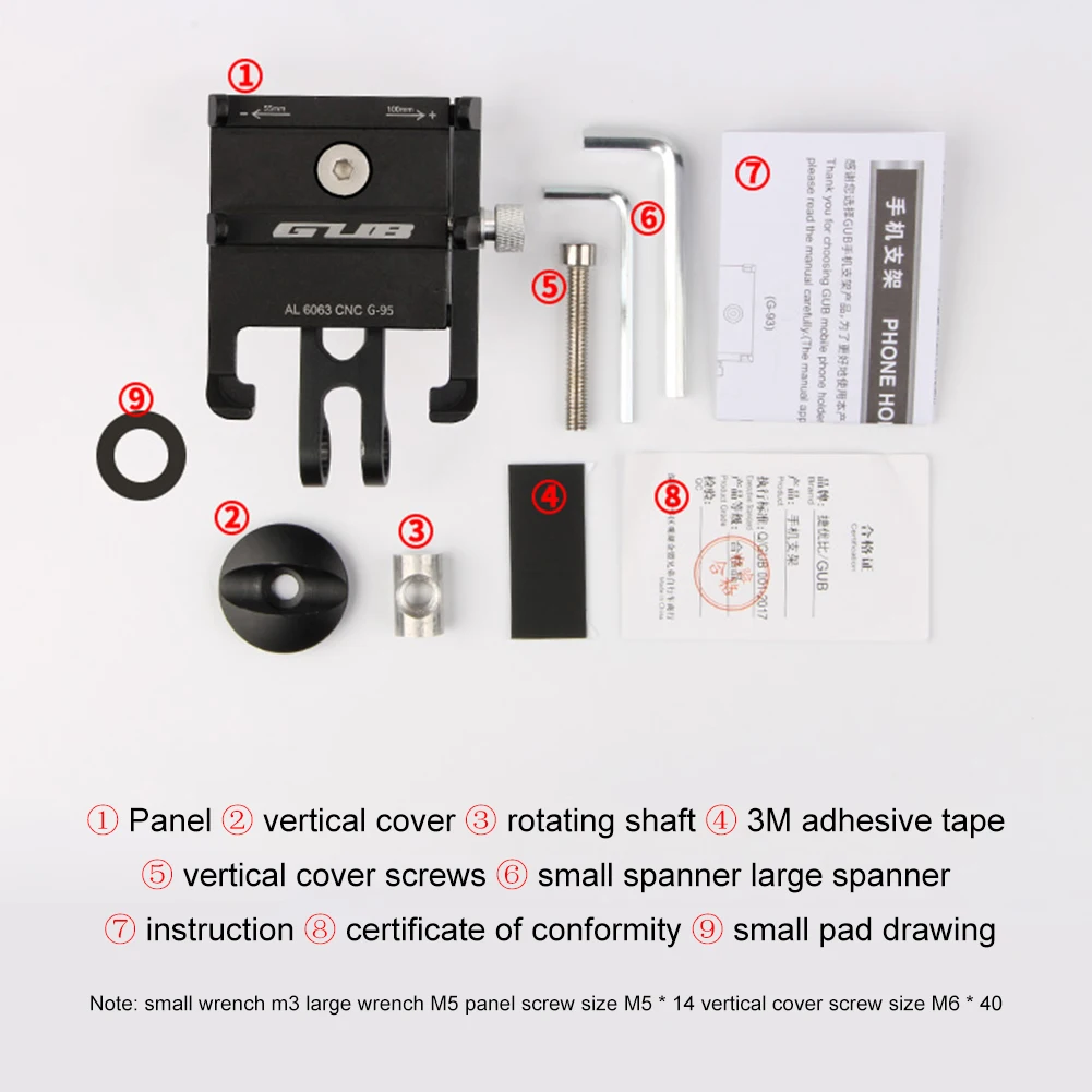 GUB Bicycle Stem CellPhone Mount Aluminum Alloy Bicycle Stem Mount Bracket Adjustable Centered Installation Cycling Equipment view 4