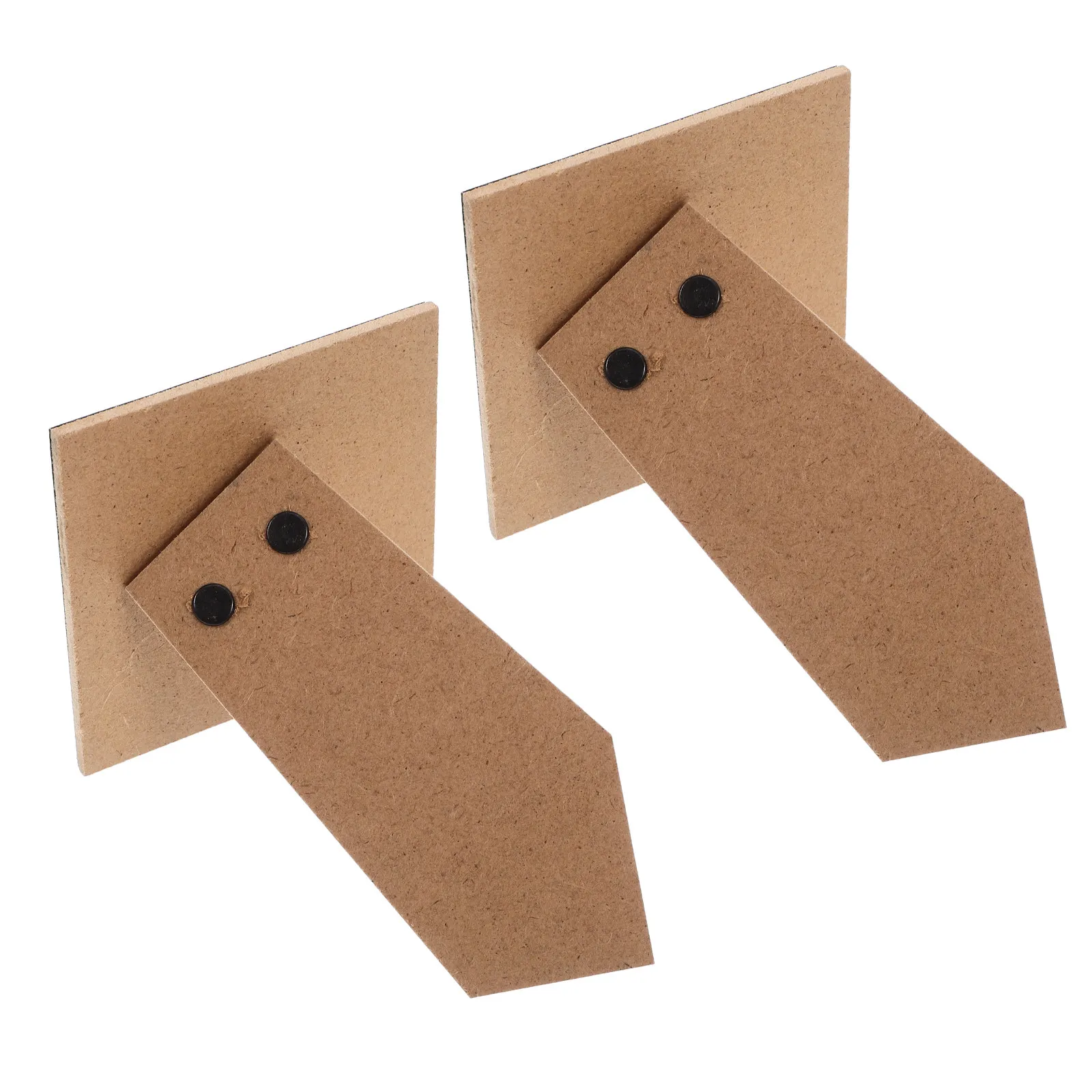 2Pcs Light Brown Cardboard Easel .09in Foldable Self-Adhesive Backing Board for Photo Frames Canvas Paintings DIY Display