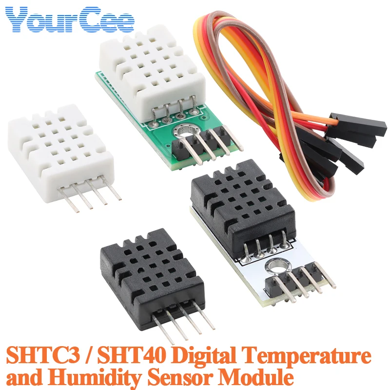 5pcs/1pc SHT40 SHTC3 Digital Temperature and Humidity Sensor Module IIC I2C Communication for Detecting Environmental Sensing