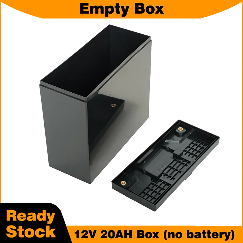 12V 20AH Empty Plastic Box with Handle for Pack DIY 32650 21700 18650 Pack Plastic Storage Box Green Black Color with Brass M5