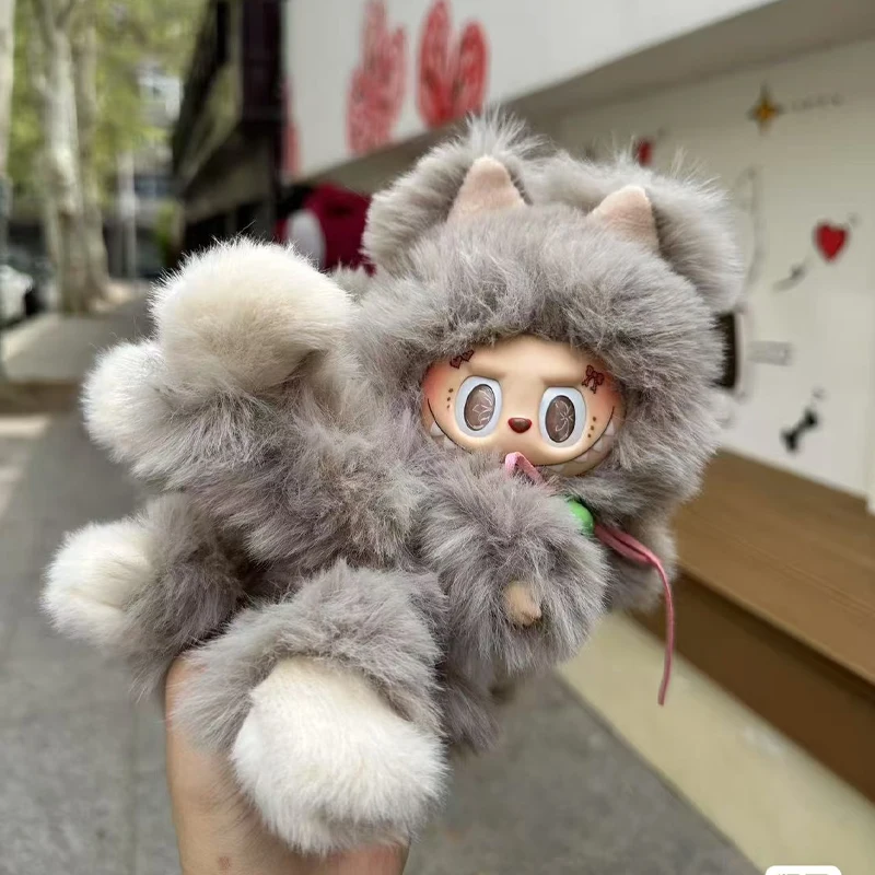 

New Cute Monster Labubu Purple Pink Nine Taile Fox Serie Limited Handmade Change Doll Custom Pendant Blind Box Toy Birthday Gift