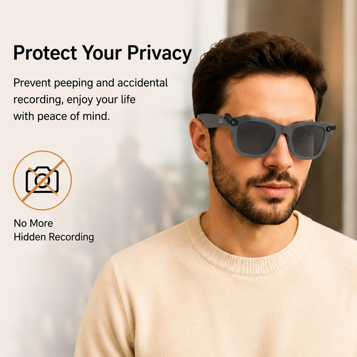 3PCS Smart Glasses LED Light Blocking Stickers Fit for RAYBAN META/ WAYFARER Reusable Adhesive Eyeglass Camera Cover Accessory