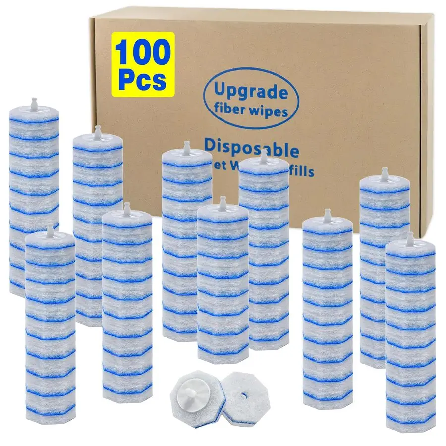 

Count Toilet Wand Refills for Clorox, Disposable Toilet Brush Compatible with Clorox ToiletWand Cleaning System, Upgrade Fiber B