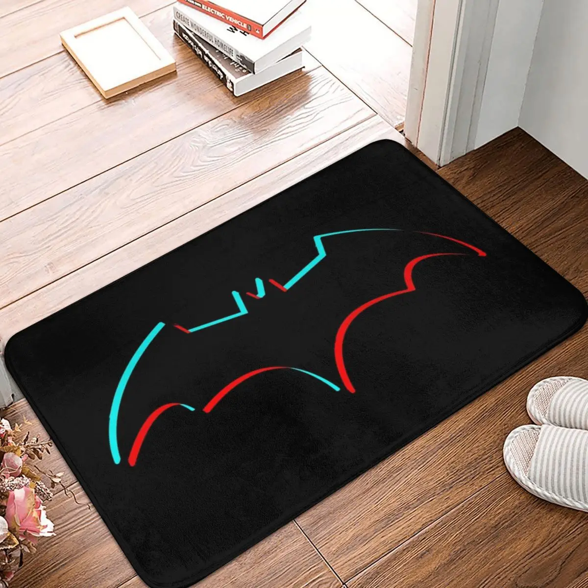 Batwoman - Glitch Bat Symbol - Kate Kane Doormat Rug Carpet Mat Footpad Polyester Non-slip Washable Entrance Kitchen Balcony