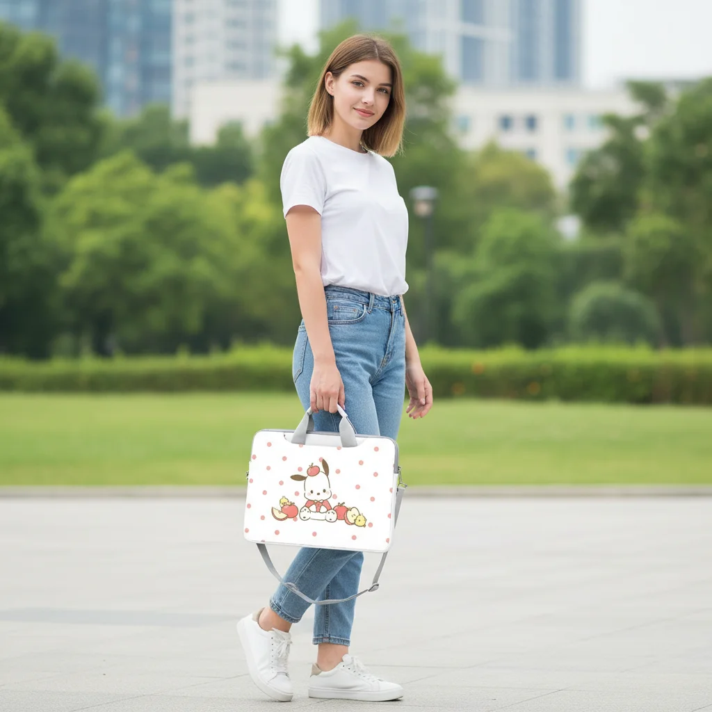 

Портативная сумка-чехол для ноутбука Pachacco Hello Kitty Kuromi для MacBook 12, 13, 13.3, 14, 15.6, 16 дюймов, MacBook Air, Asus – идеальный подарок на праздники