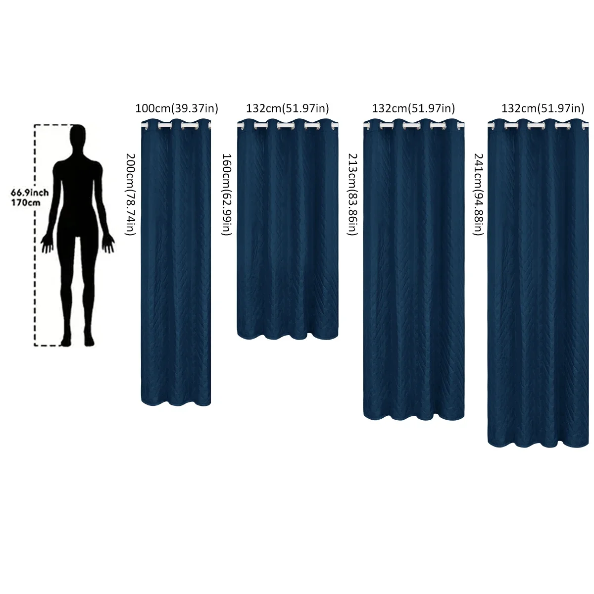1panel Solid Colour 100% Blackout Winter Curtain, Warm Curtains for Living Room, Bedroom, Add Cotton Curtains Grommet Top