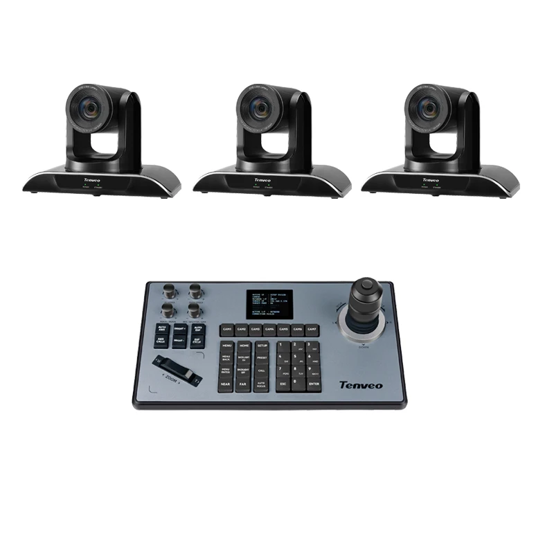 Tenveo 20x Zoom PTZ Conference Camera 4D Joystick Controller With 3-Year Warranty For Live Streaming Conference System