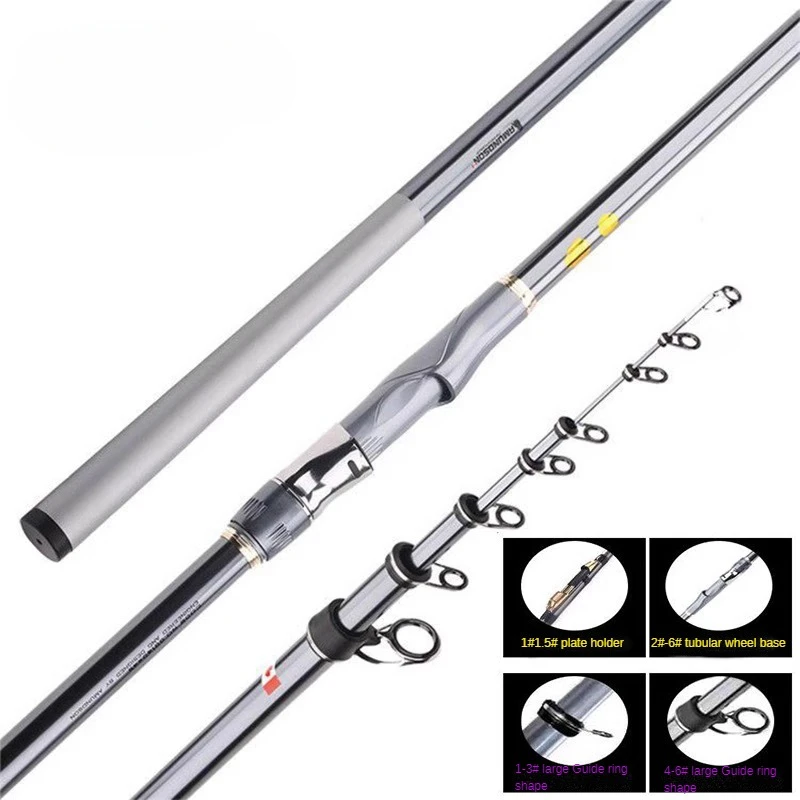 

Rock Fishing Rod Giant Object Fishing Rod Universal Rod Ultra Light Ultra Hard SIC Guide Ring ABS Reel Seat 4.5m, 5m, 5.3m