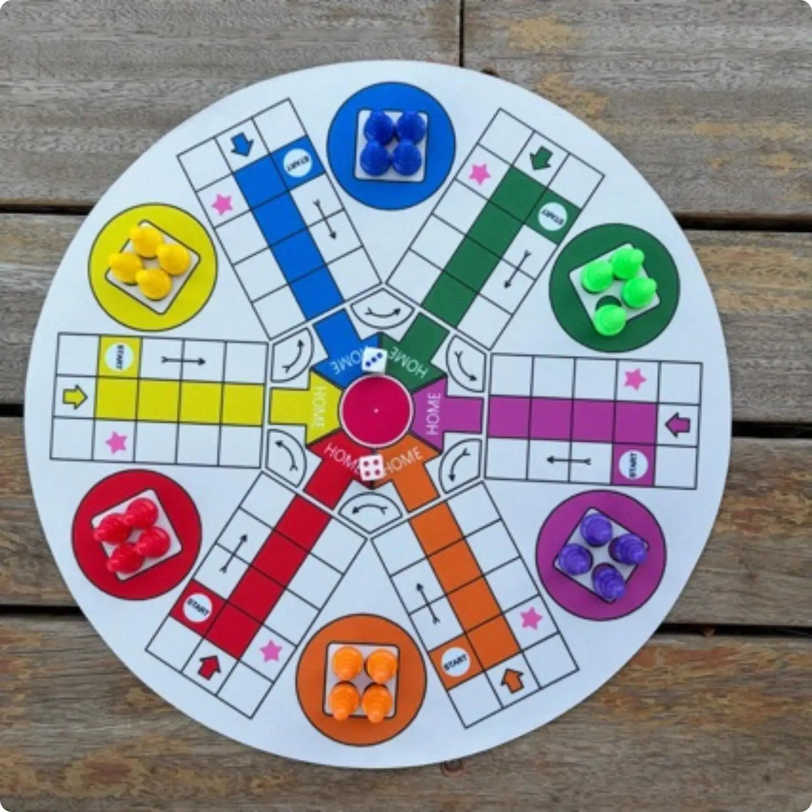 Classic Flying Chess Board Game for Adults Kids Family 6 Player Ludo Game Foldable Tabletop Party Toy