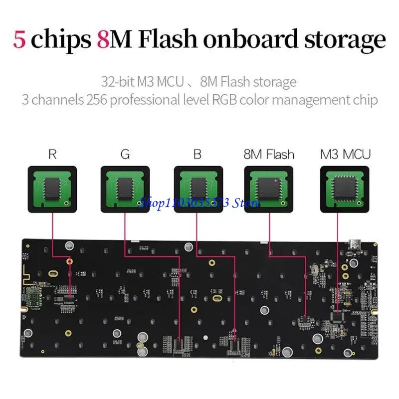 D46B RGB LED لوحة مفاتيح ميكانيكية سلكية سلكية ، مضغوطة محمولة ميني ميني PBT