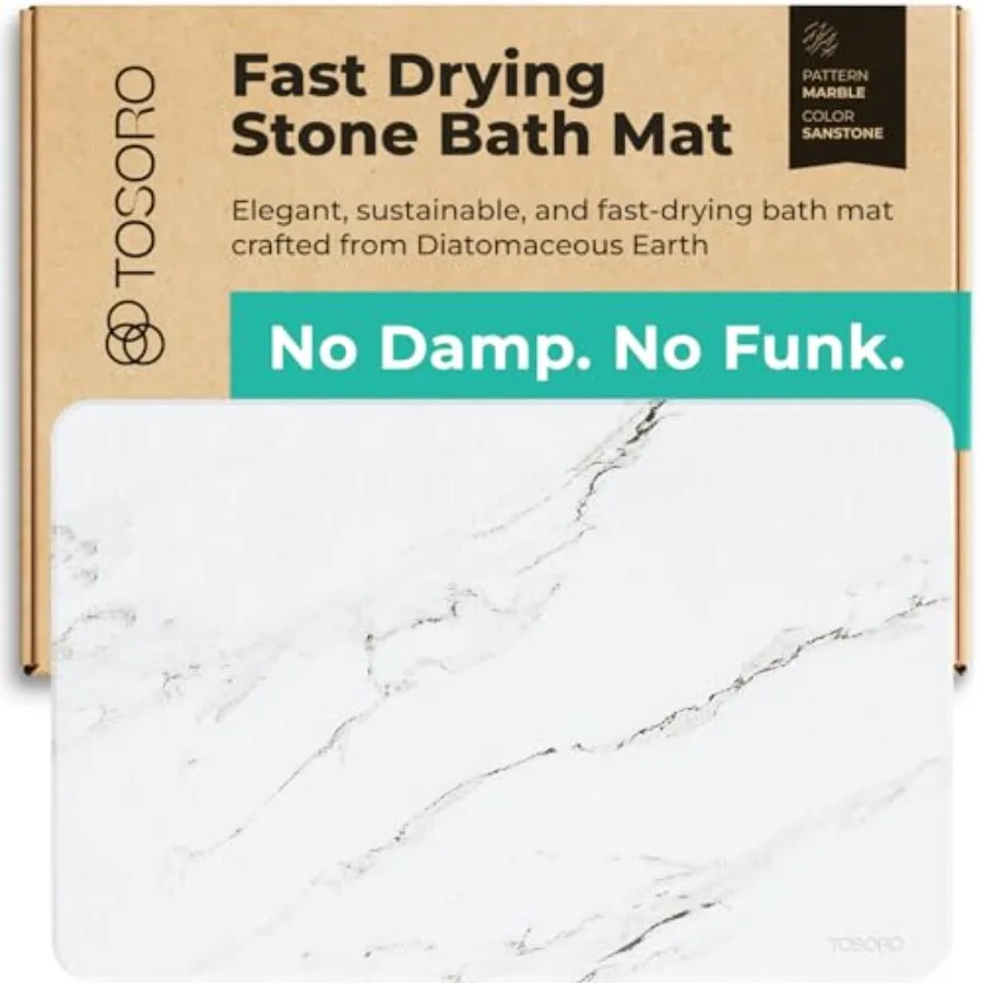 

Stone Bath Mat Diatomaceous Earth Shower Mat Non-Slip Super Absorbent Diatomite Stone Bath Mats for Bathroom Floor Quick Drying