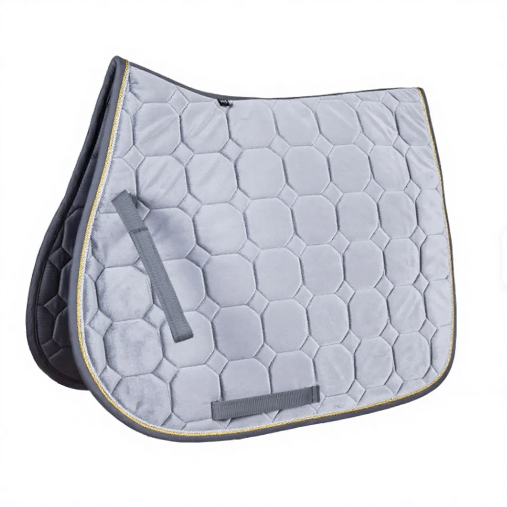 Custom Quilted Breathable Saddle Pad with Shock Absorption & Anti‑slip Professional Equestrian Horse Riding Equipment