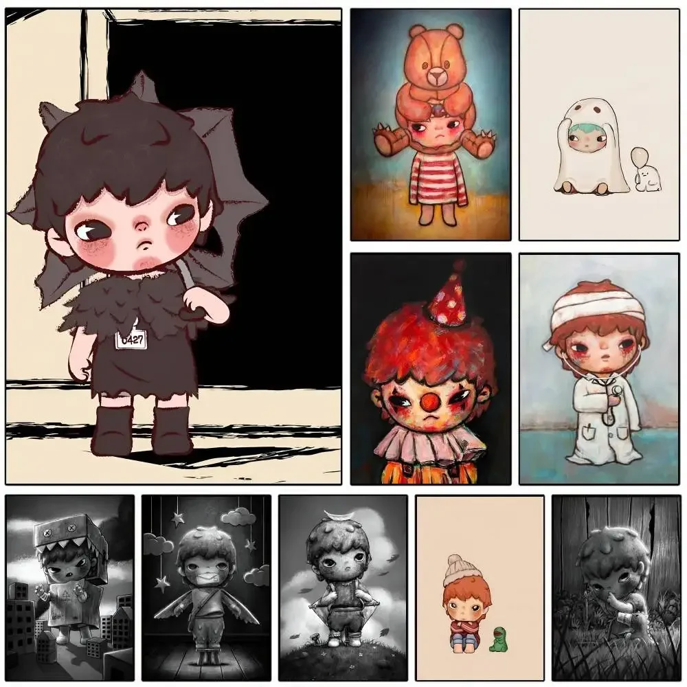 Anime Cartoons H-H-HIRONOS Manga Posters HD Print Vintage Wall Art Decor for Home Study Room